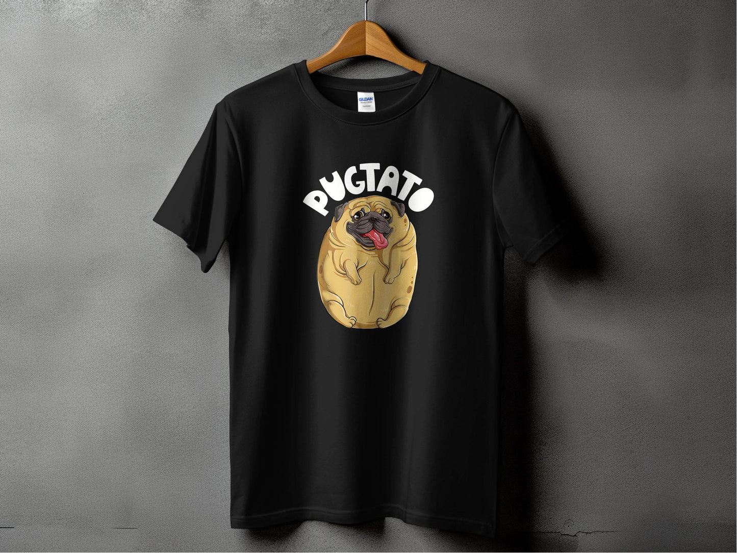 Cute Pugtato Pug Lover Design Graphic T-Shirt - Design & Vybe