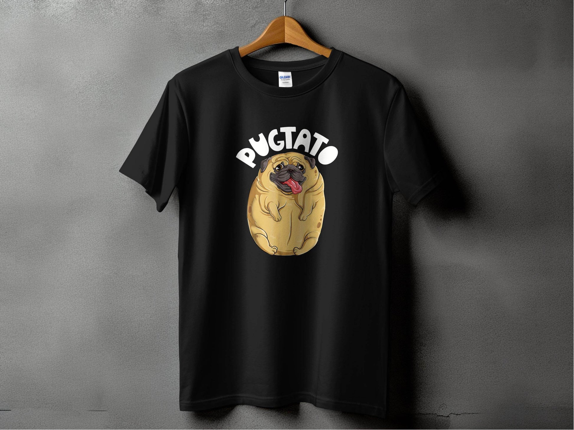 Cute Pugtato Pug Lover Design Graphic T-Shirt - Design & Vybe