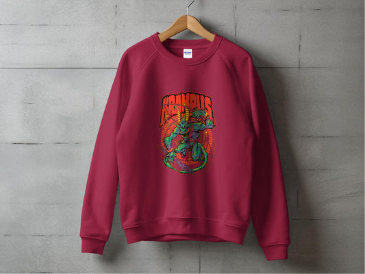 Vibrant Red Sweatshirt with Dragon Graphic product type