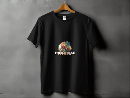 Paradise Skull Island With Surfboard Graphic T-Shirt - Design & Vybe