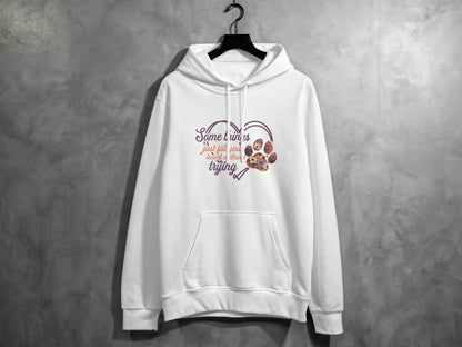 Some Things Fill Heart Without Trying Floral Paw Print Hoodie - Design & Vybe