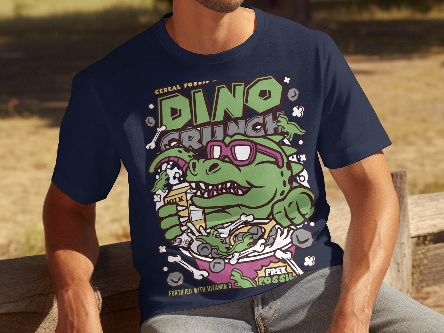 Dinosaur Cereal Crunch Tee for Fun T-Shirt - Design & Vybe