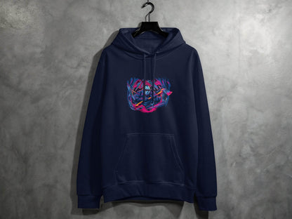 Masked Horror with Axes Abstract Graphics Cool Hoodie - Design & Vybe
