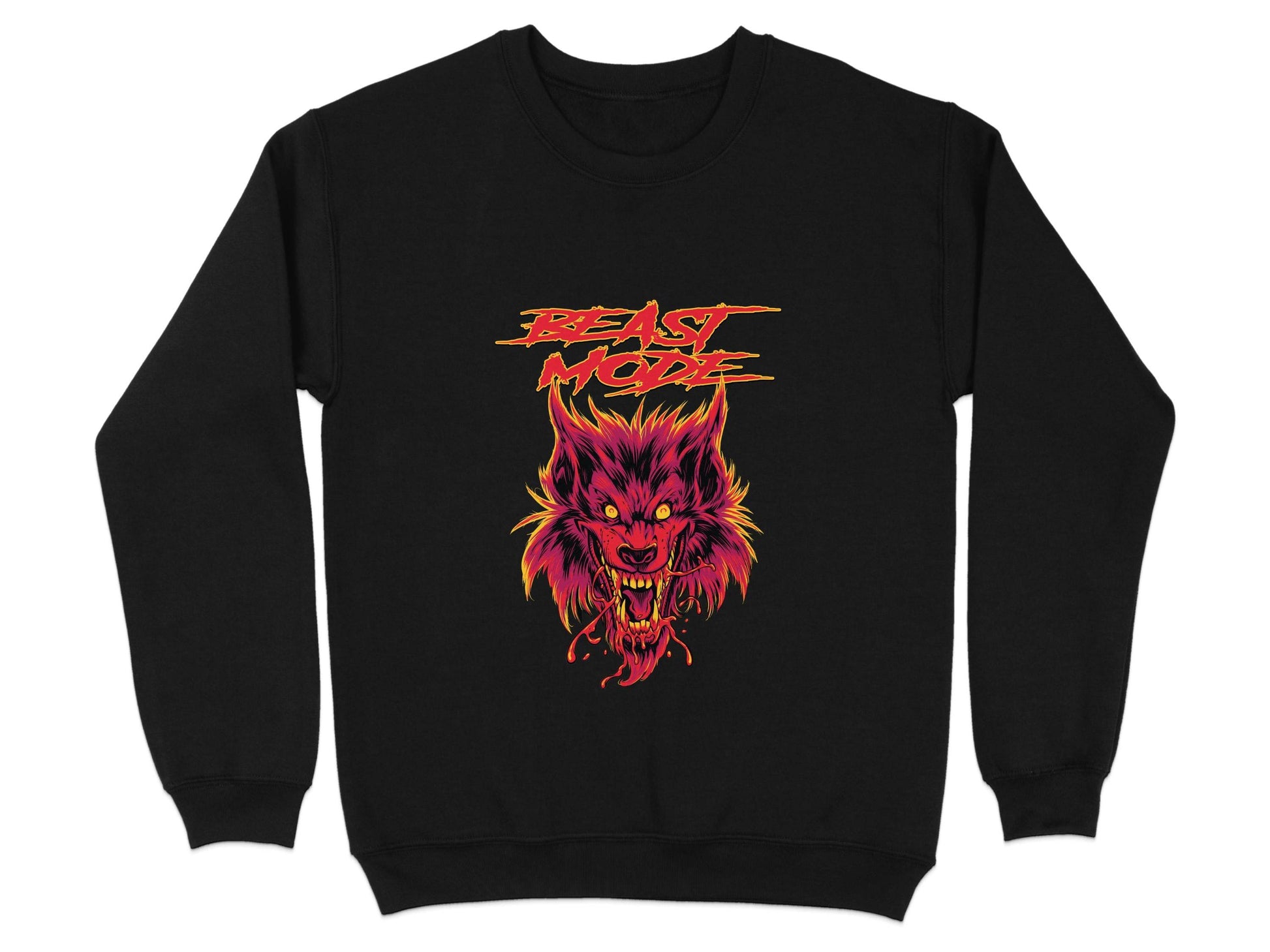 Beast Mode Graphic Print On Premium Quality Unisex Sweater - Design & Vybe