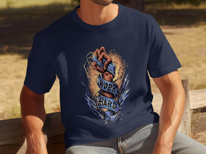 Motivational Work Hard Graphic Printed T-Shirt - Design & Vybe