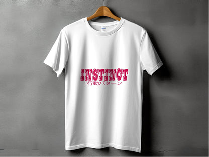 Instinct Japanese Version Text Graphic Design T-Shirt - Design & Vybe