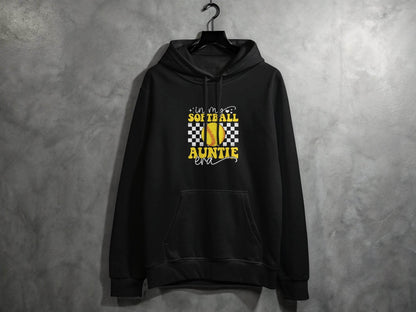 In My Softball Auntie Era Groovy Retro Proud Graphic Design Image Hoodie - Design & Vybe