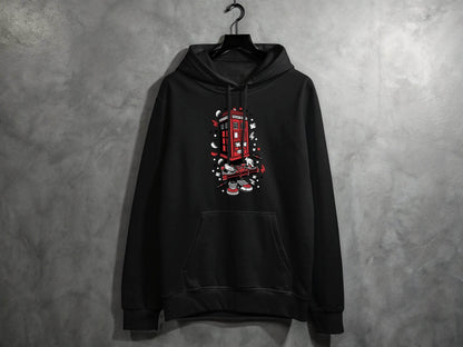 Unique DJ Music Police Box Design Graphic Hoodie - Design & Vybe