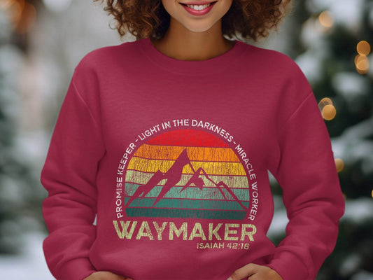Waymaker Isaiah 42:16 Light In The Darkness Sweater - Design & Vybe