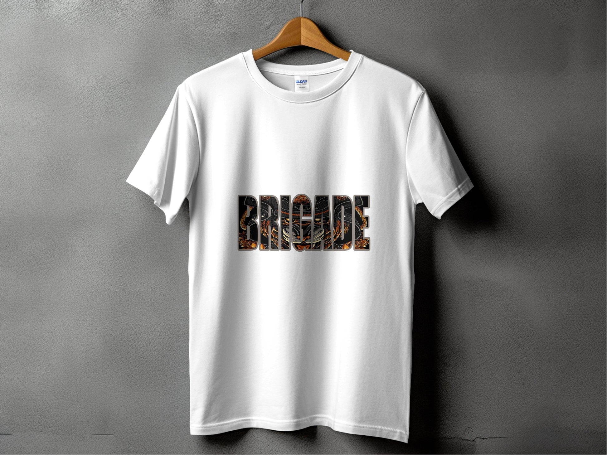 Brigade with Tiger Samurai Illustration Graphic T-Shirt - Design & Vybe