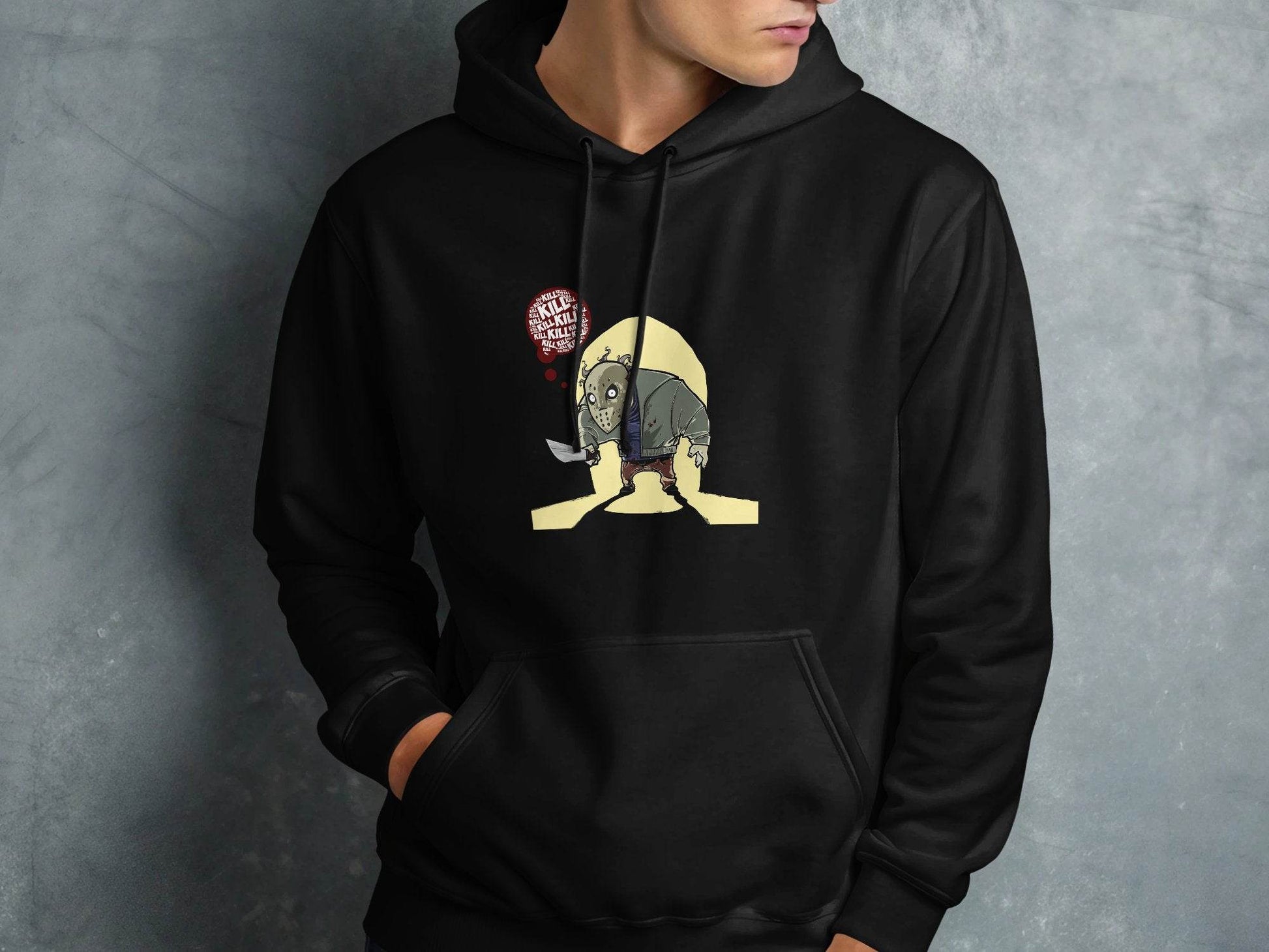 Jason Voorhees Kill Thoughts Friday Horror Movie Hoodie - Design & Vybe