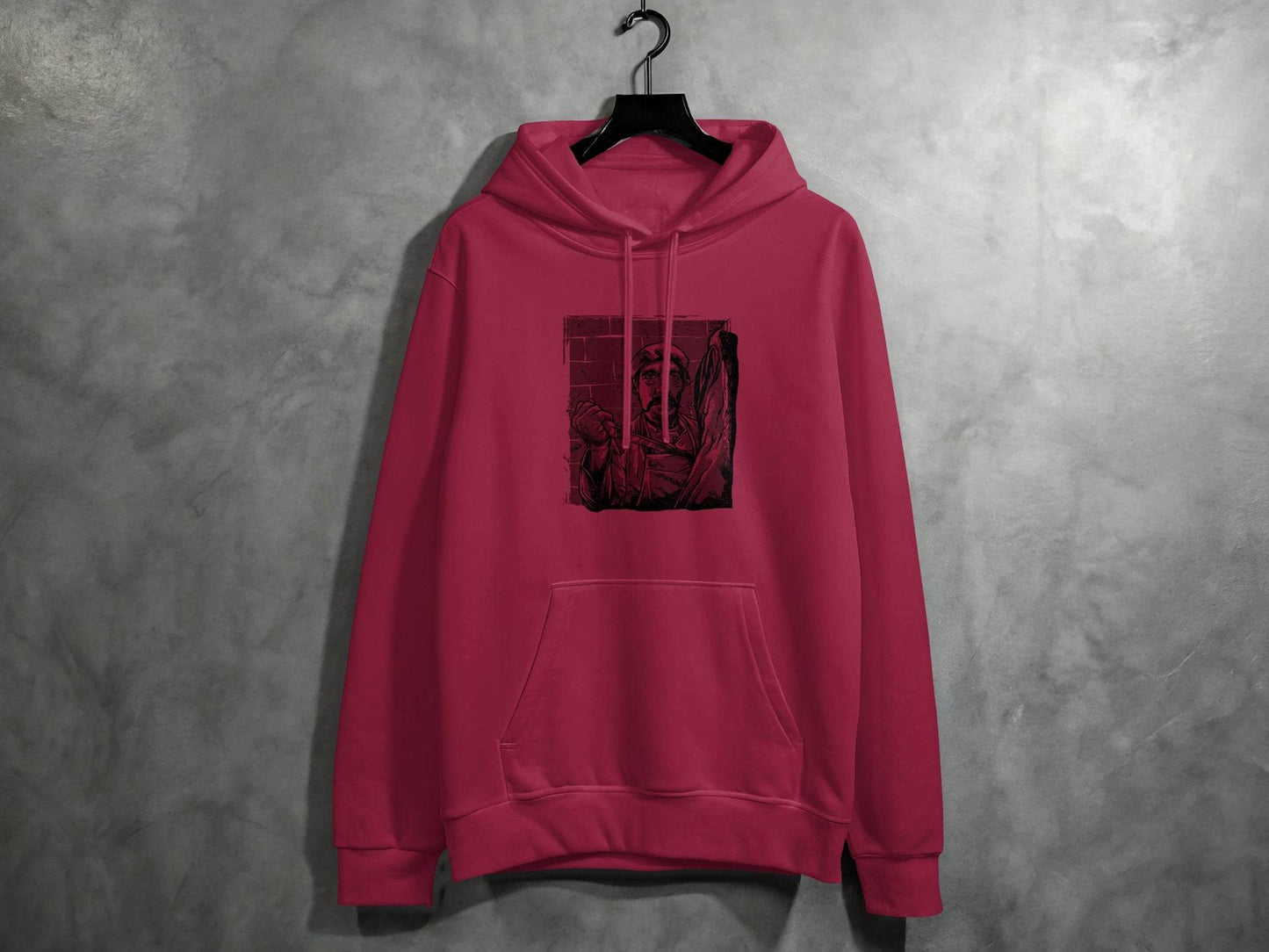 Vintage Butcher with Intense Gaze Graphic Hoodie - Design & Vybe