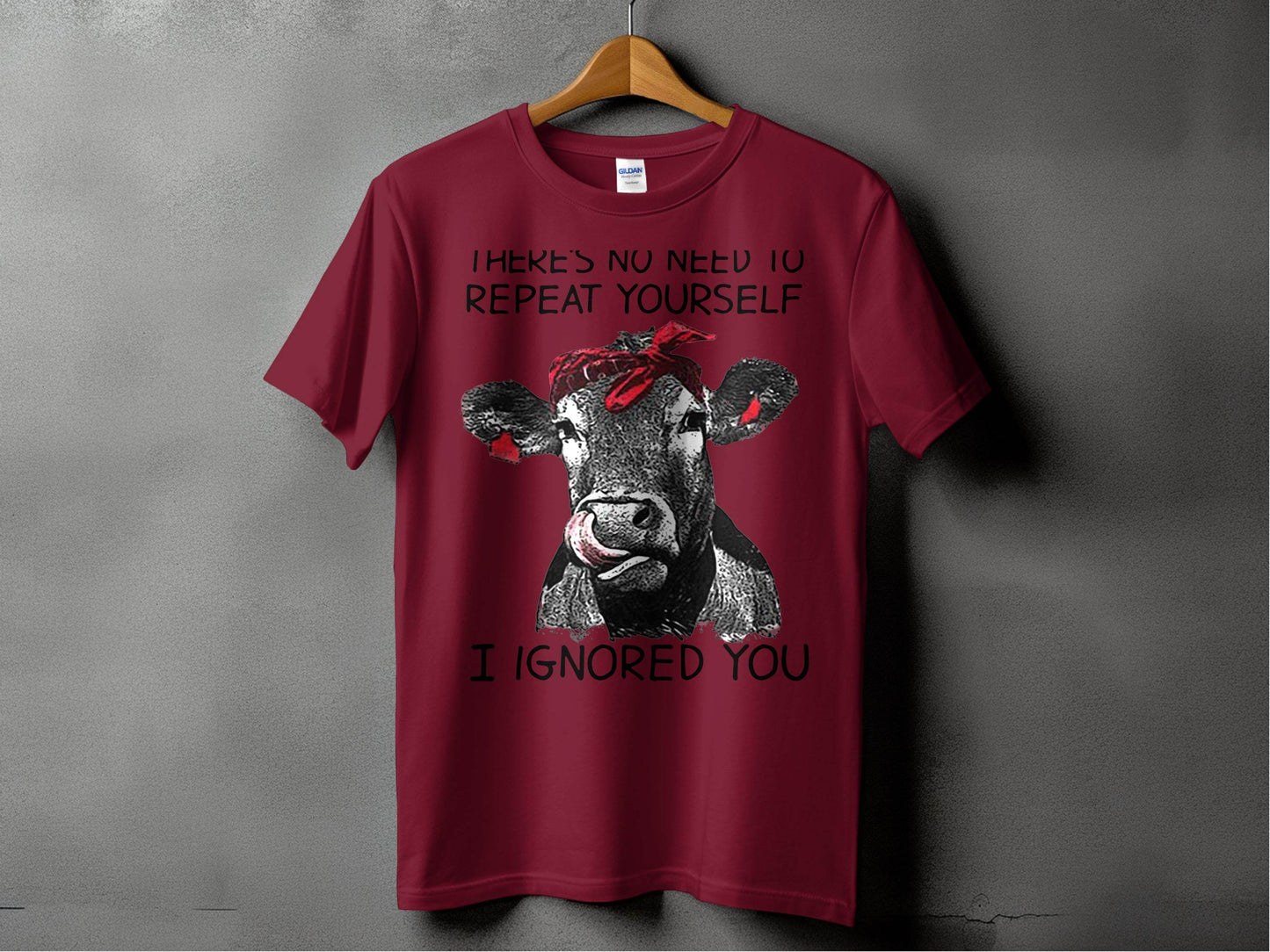 There's No Need to Repeat Yourself Funny Cow T-Shirt - Design & Vybe