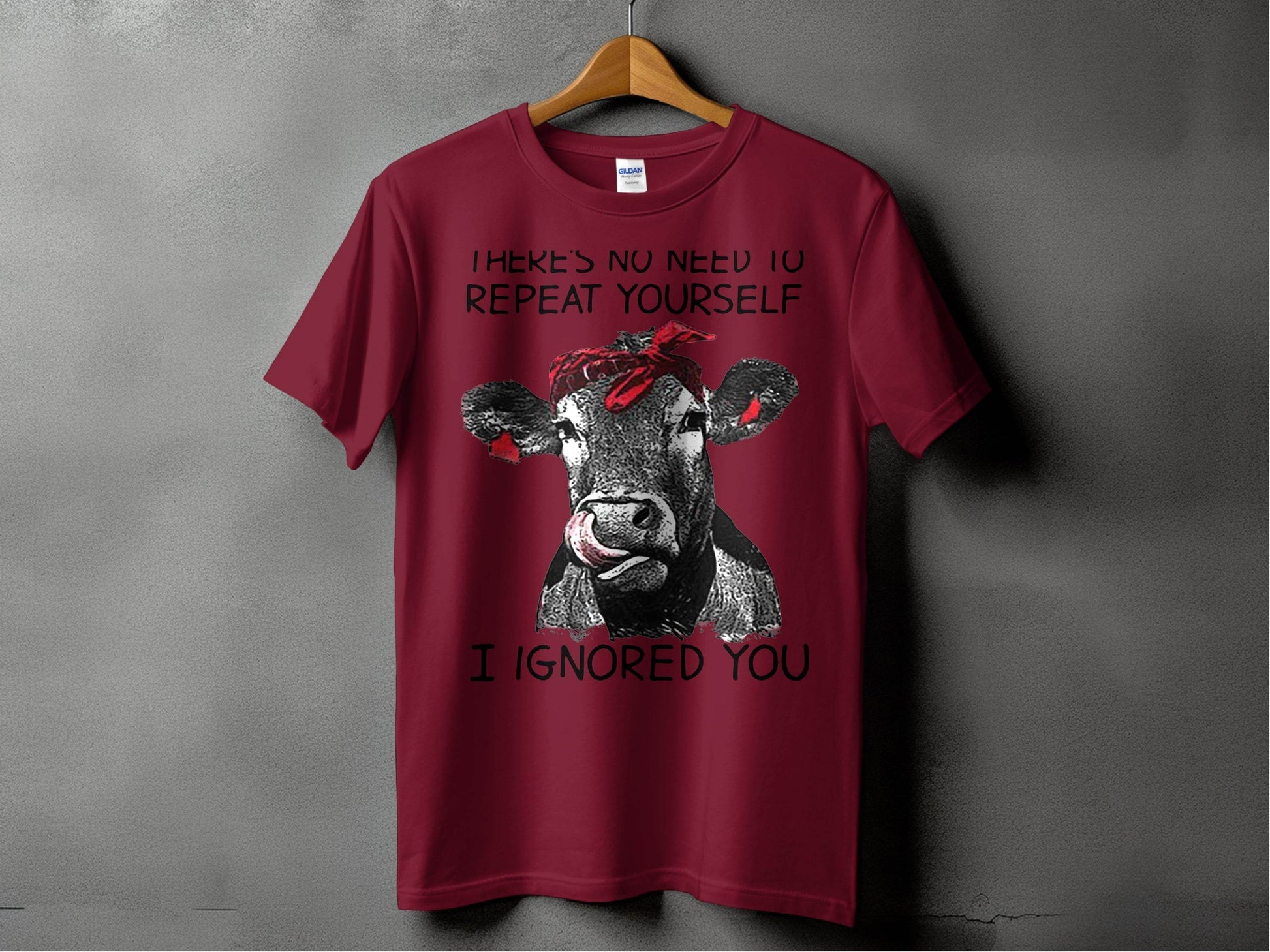 There's No Need to Repeat Yourself Funny Cow T-Shirt - Design & Vybe
