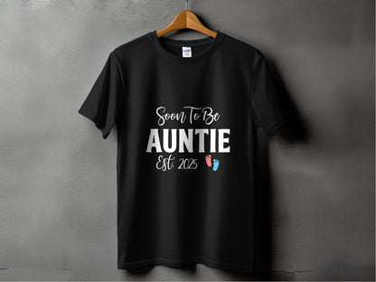Soon To Be Auntie Est 2025 Design New Auntie T-Shirt - Design & Vybe