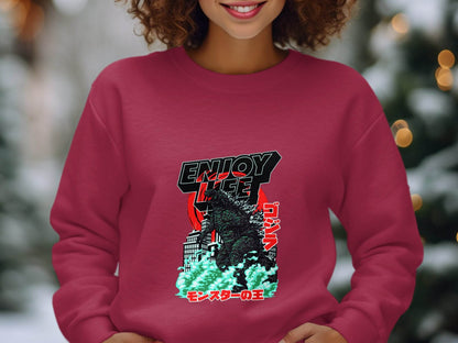 Enjoy Life Godzilla Monster King Of The Monsters Hoodie - Design & Vybe