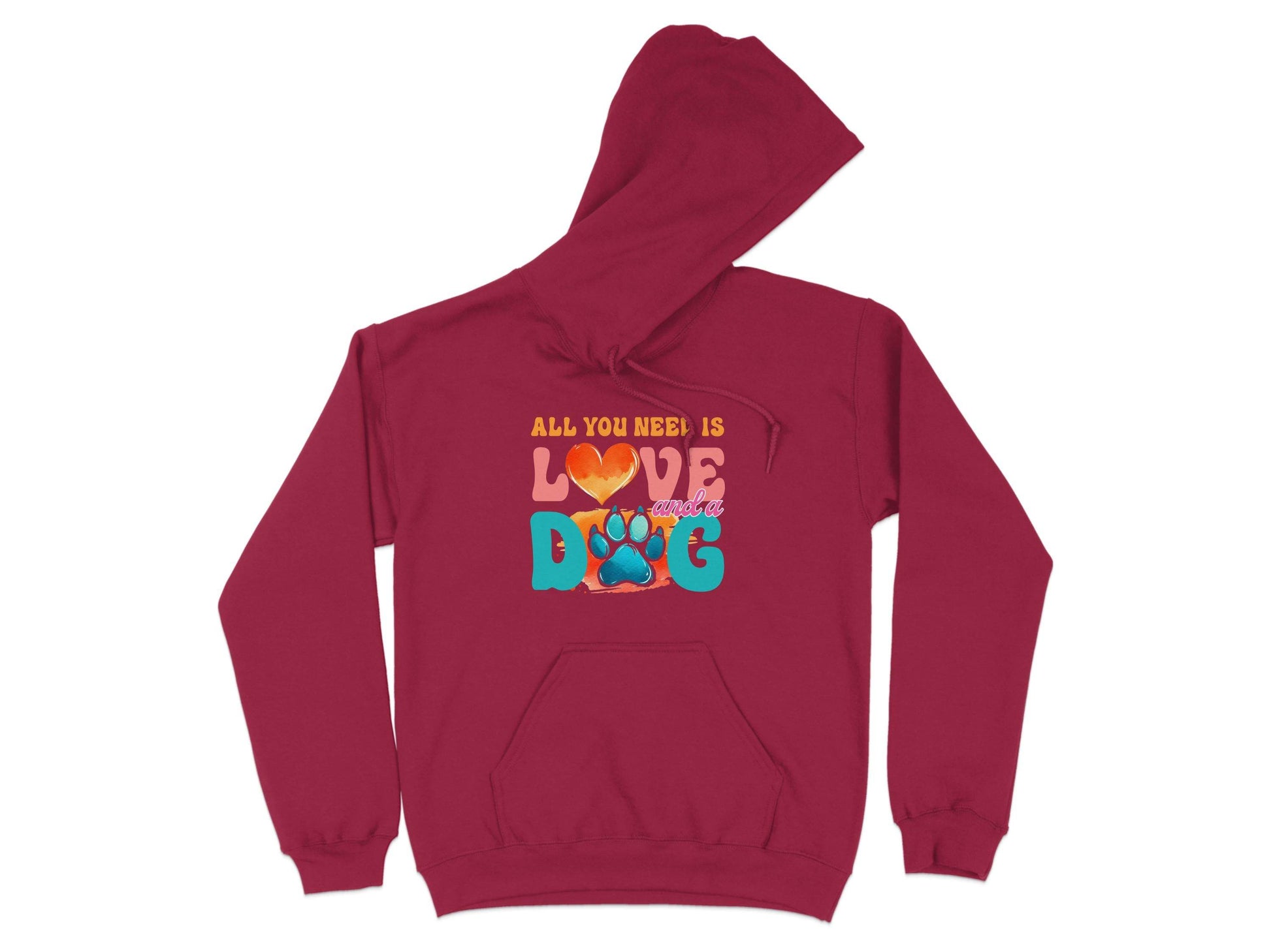 All You Need Is Love And A Dog Colorful Design Hoodie - Design & Vybe