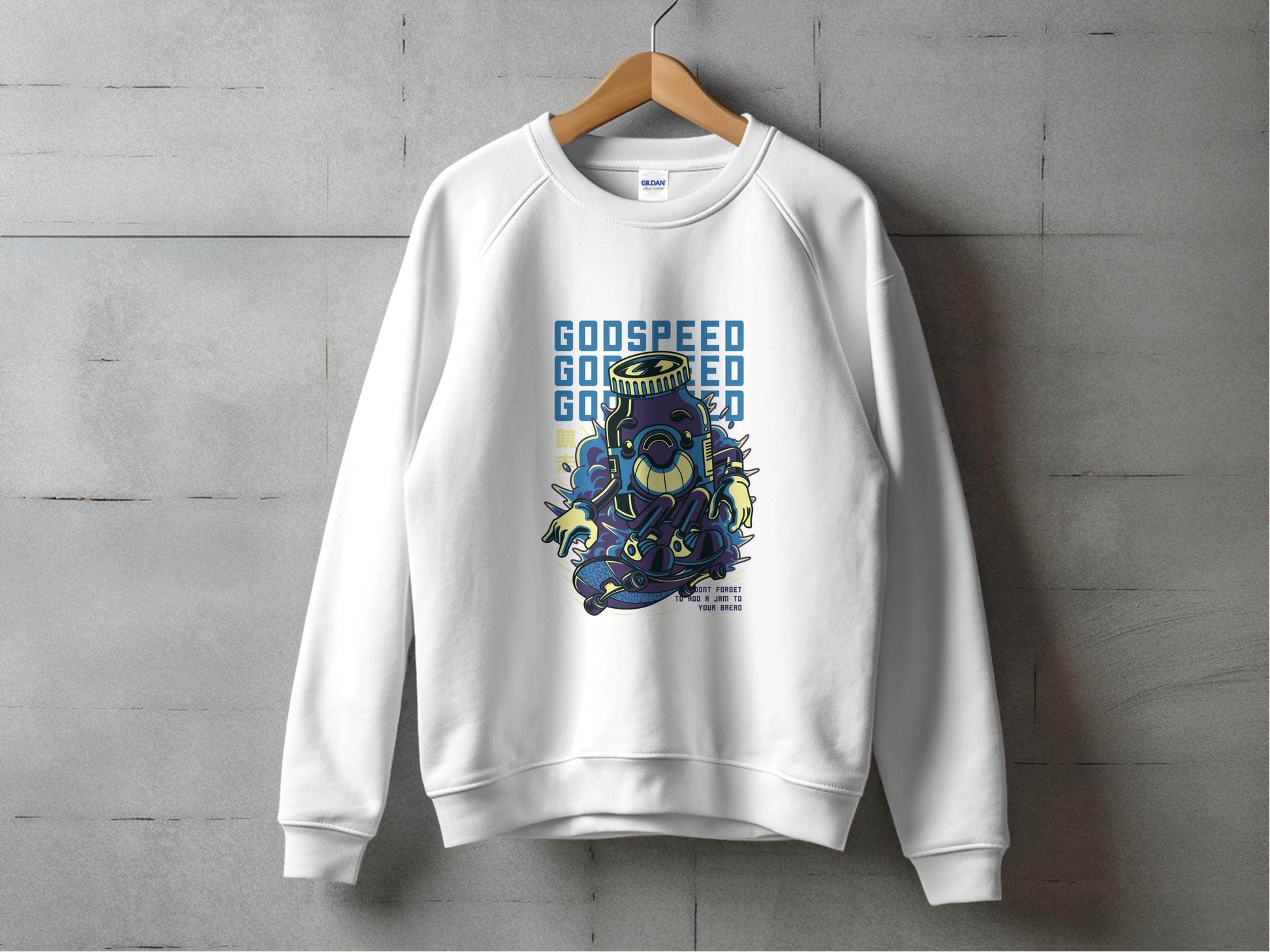 Godspeed Bottle With Skateboarding Graphic Sweater - Design & Vybe