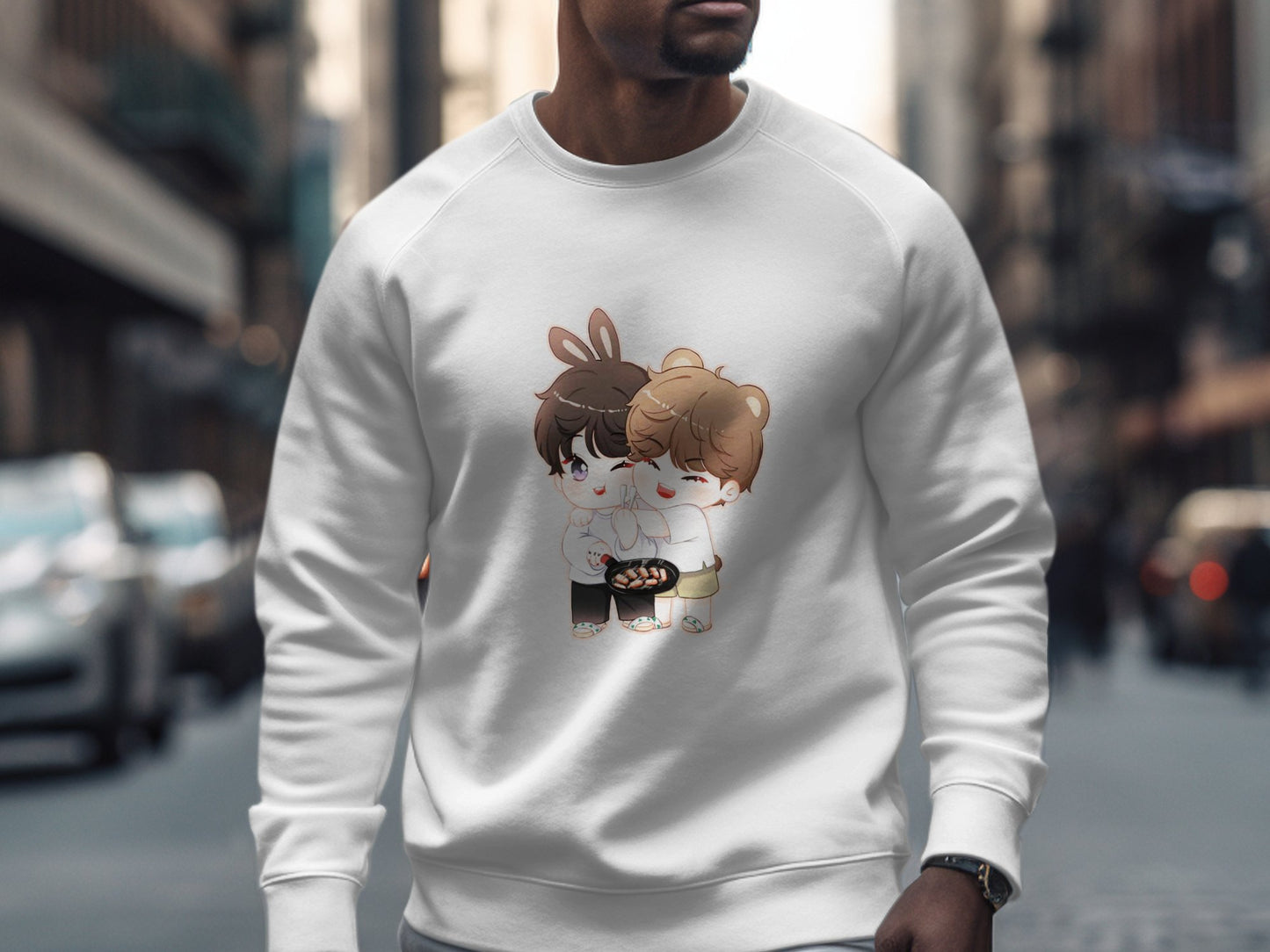 Cute Cartoon Characters White Sweatshirt product