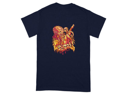 Predator Resting Atop Skulls Graphic T-Shirt - Design & Vybe