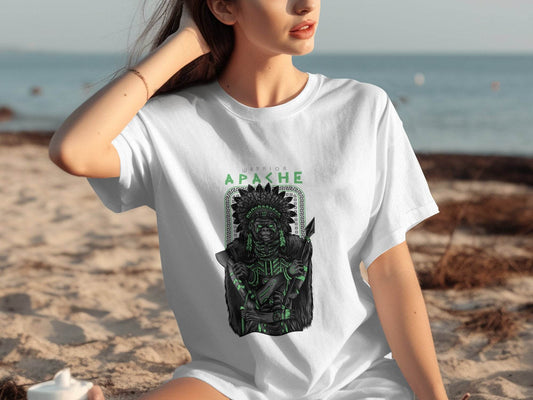Warrior Apache Gorilla Illustration Artwork Graphic T-Shirt - Design & Vybe