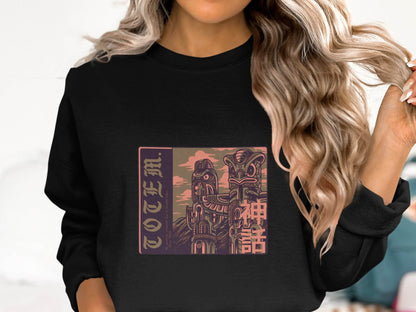 Be Yourself Japanese Totem Poles Graphic Design Sweater - Design & Vybe