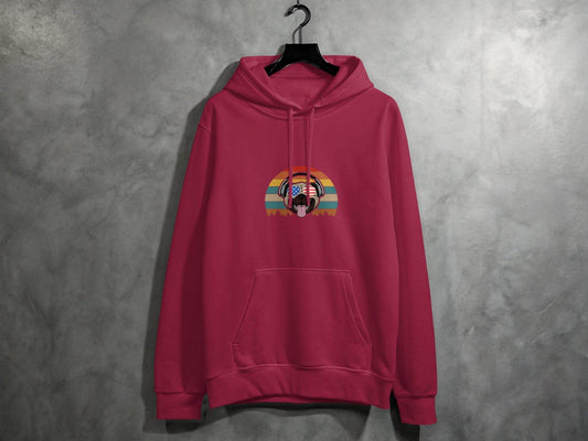 Retro Pug Dog with Headphones Graphic Tee Sweater - Design & Vybe