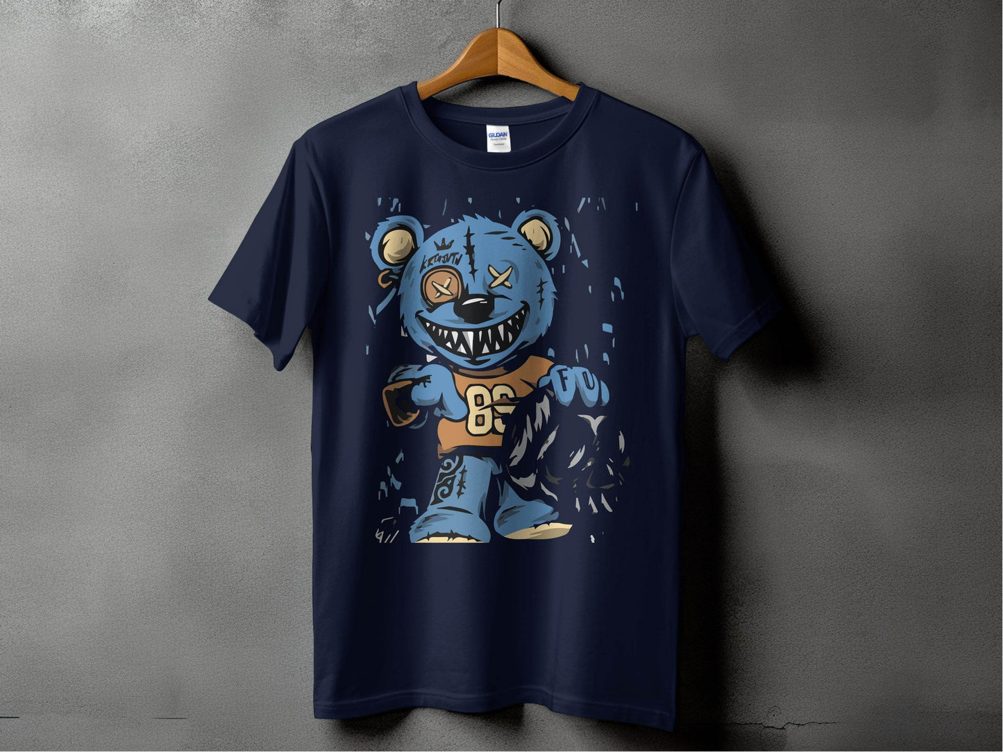 Funky Cartoon Bear Graphic T-Shirt - Design & Vybe