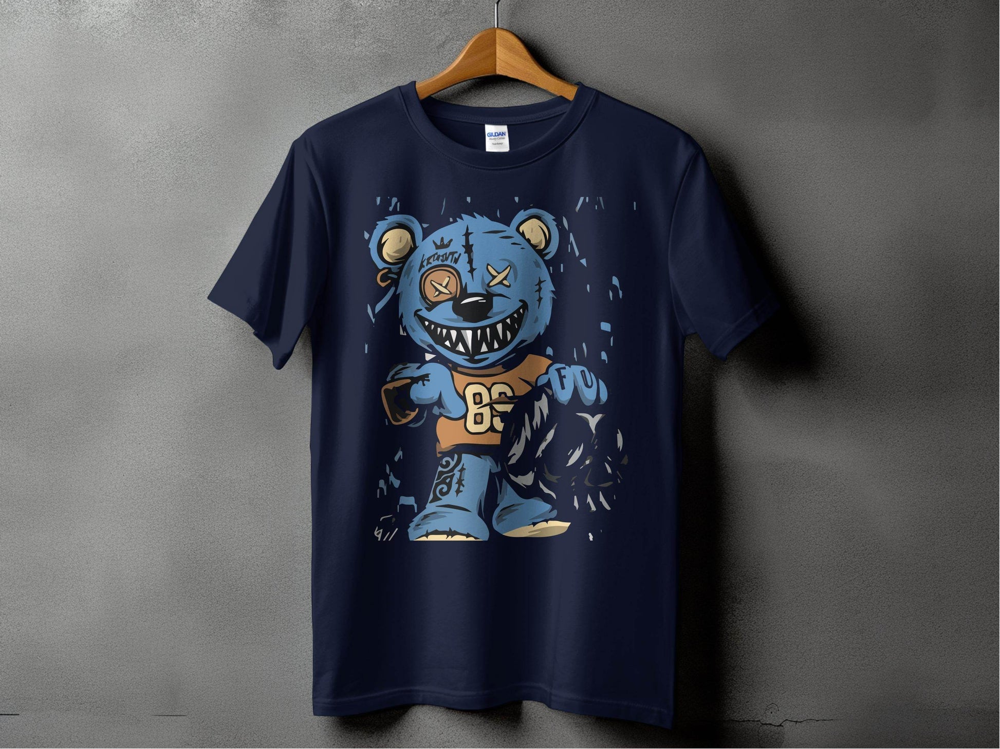Funky Cartoon Bear Graphic T-Shirt - Design & Vybe