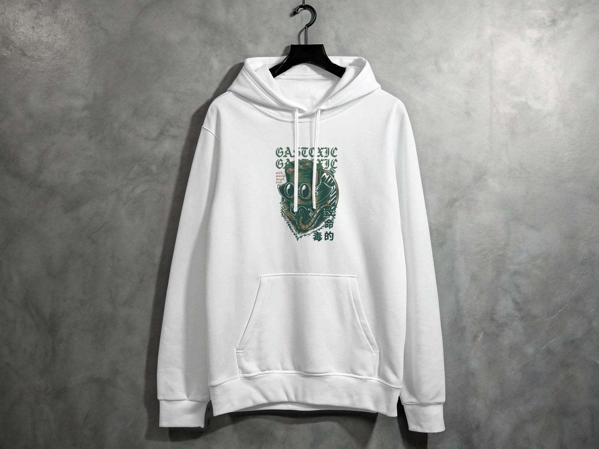 Gastoxic Sick World Must End Illustrated Artwork Hoodie - Design & Vybe