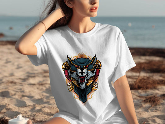 Fierce Artistic Wild Cat Design Graphic Tee product type