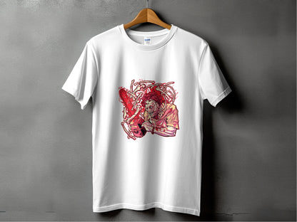Vivid Artistic Samurai Design Printed T-Shirt product type