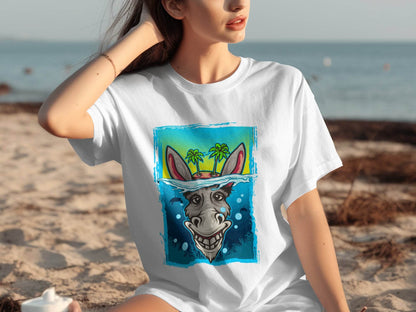 Tropical Beach Donkey Graphic Tee product type