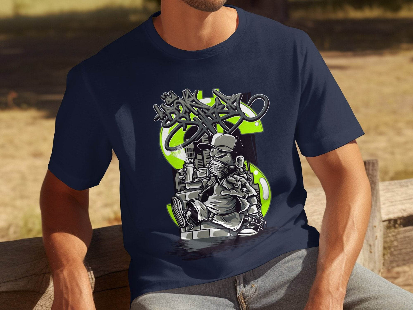 Urban Street Art Graffiti Character Design Printed T-Shirt - Design & Vybe
