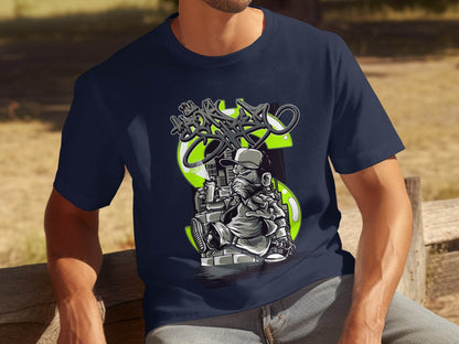 Urban Street Art Graffiti Character Design Printed T-Shirt - Design & Vybe