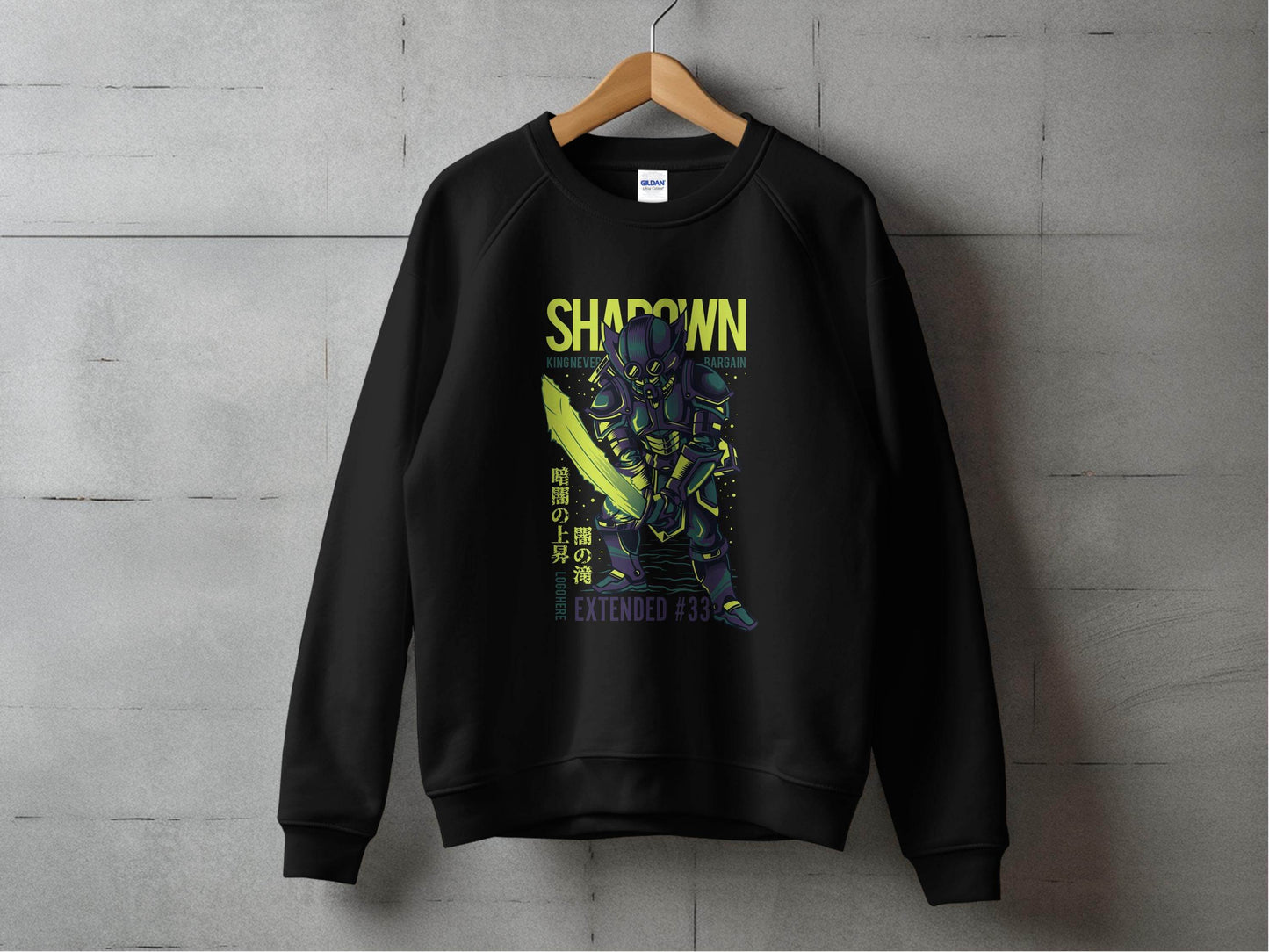 King Never Bargain Extended Knight Vector Art Sweater - Design & Vybe