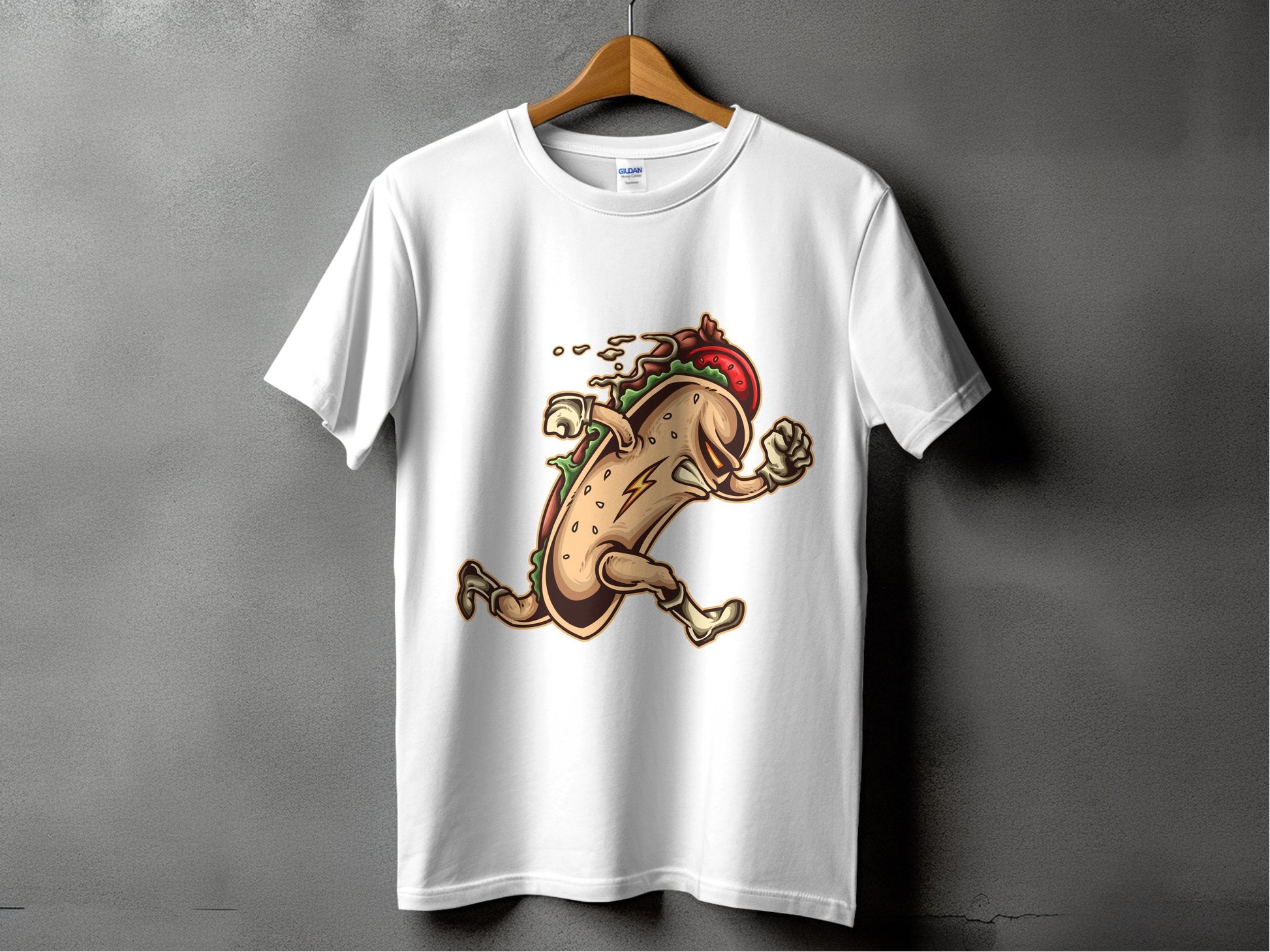 Running Taco Graphic Printed White Shirt product