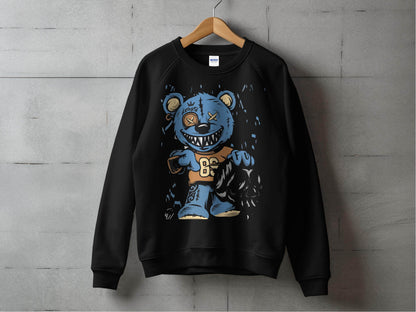 Funky Cartoon Bear Graphic Sweater - Design & Vybe