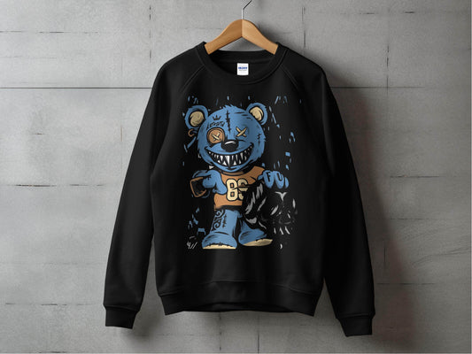 Funky Cartoon Bear Graphic Sweater - Design & Vybe