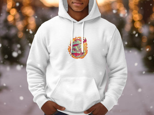 Burning Undead Creature in Flames Graphic Design Hoodie - Design & Vybe