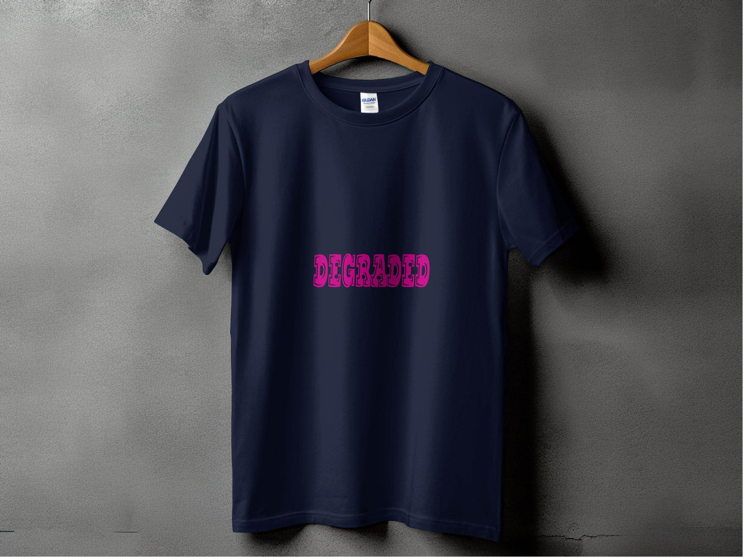 Magenta DEGRADED Word Graphic Stylish T-Shirt - Design & Vybe