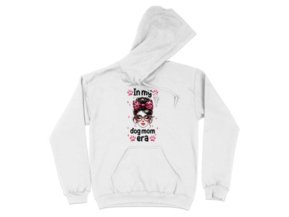 In My Dog Mom Era Stylish Woman Graphic Design Hoodie - Design & Vybe