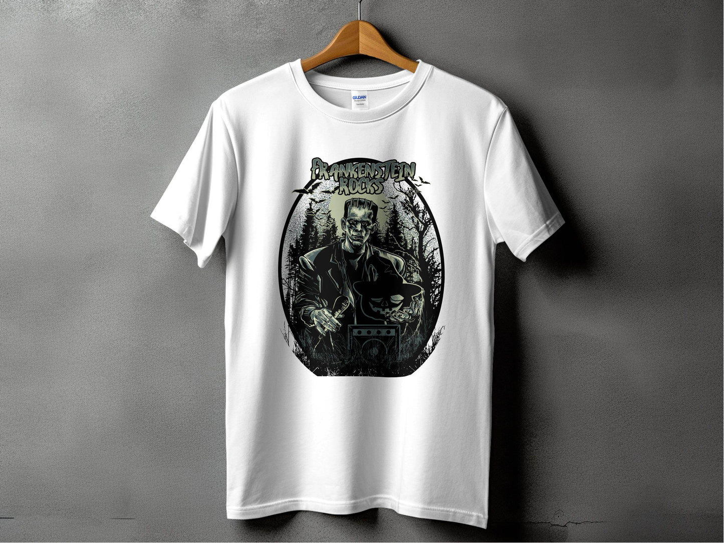 Vintage Frankenstein Rocks Graphic Design T-Shirt - Design & Vybe