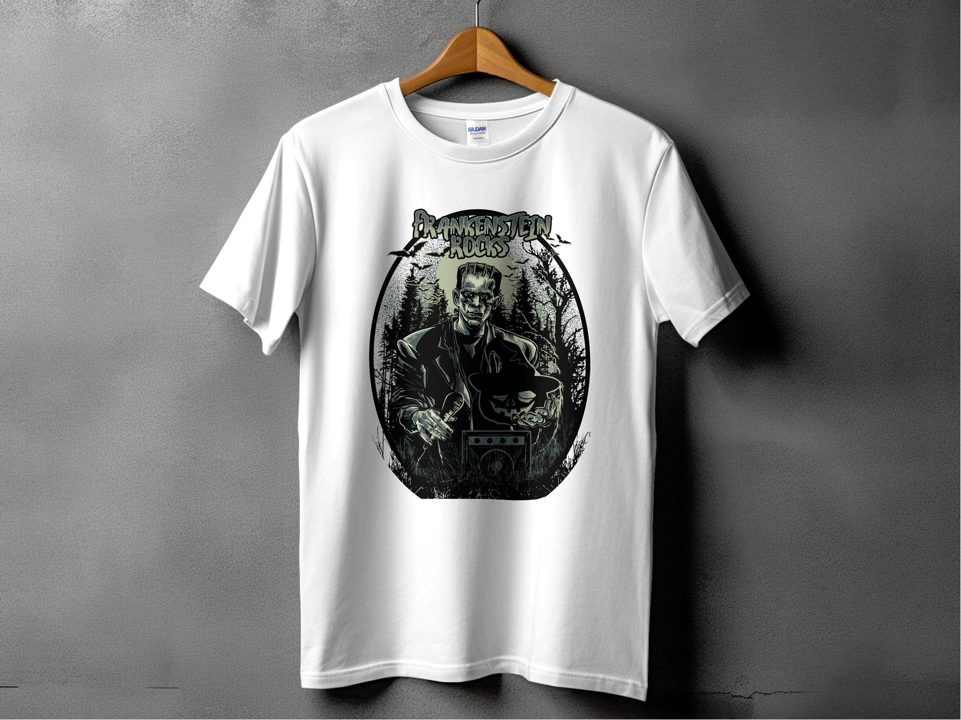 Vintage Frankenstein Rocks Graphic Design T-Shirt - Design & Vybe