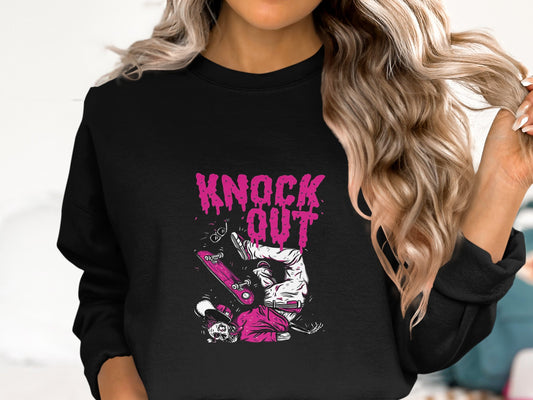 Knock Out Graphic Print Black Long Sleeve Top product
