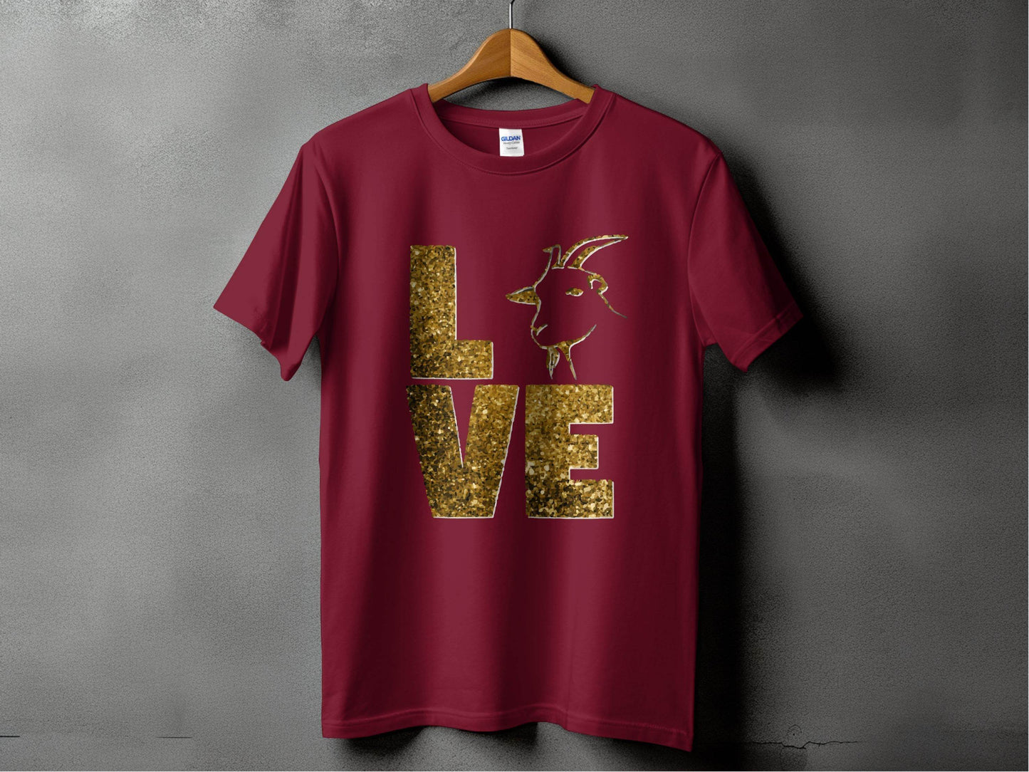 Love Goat Glitter Fun Trendy T-Shirt - Design & Vybe