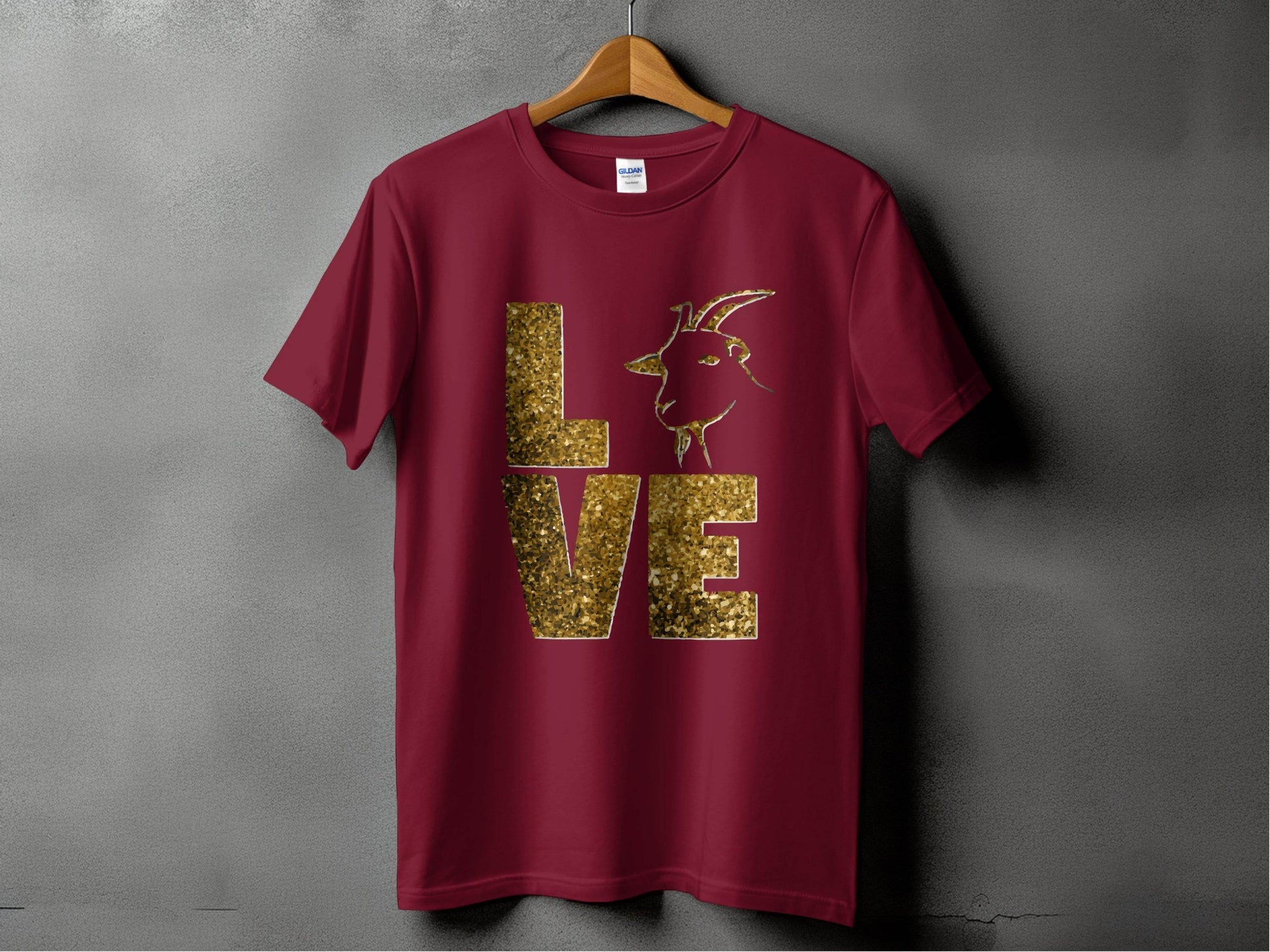 Love Goat Glitter Fun Trendy T-Shirt - Design & Vybe
