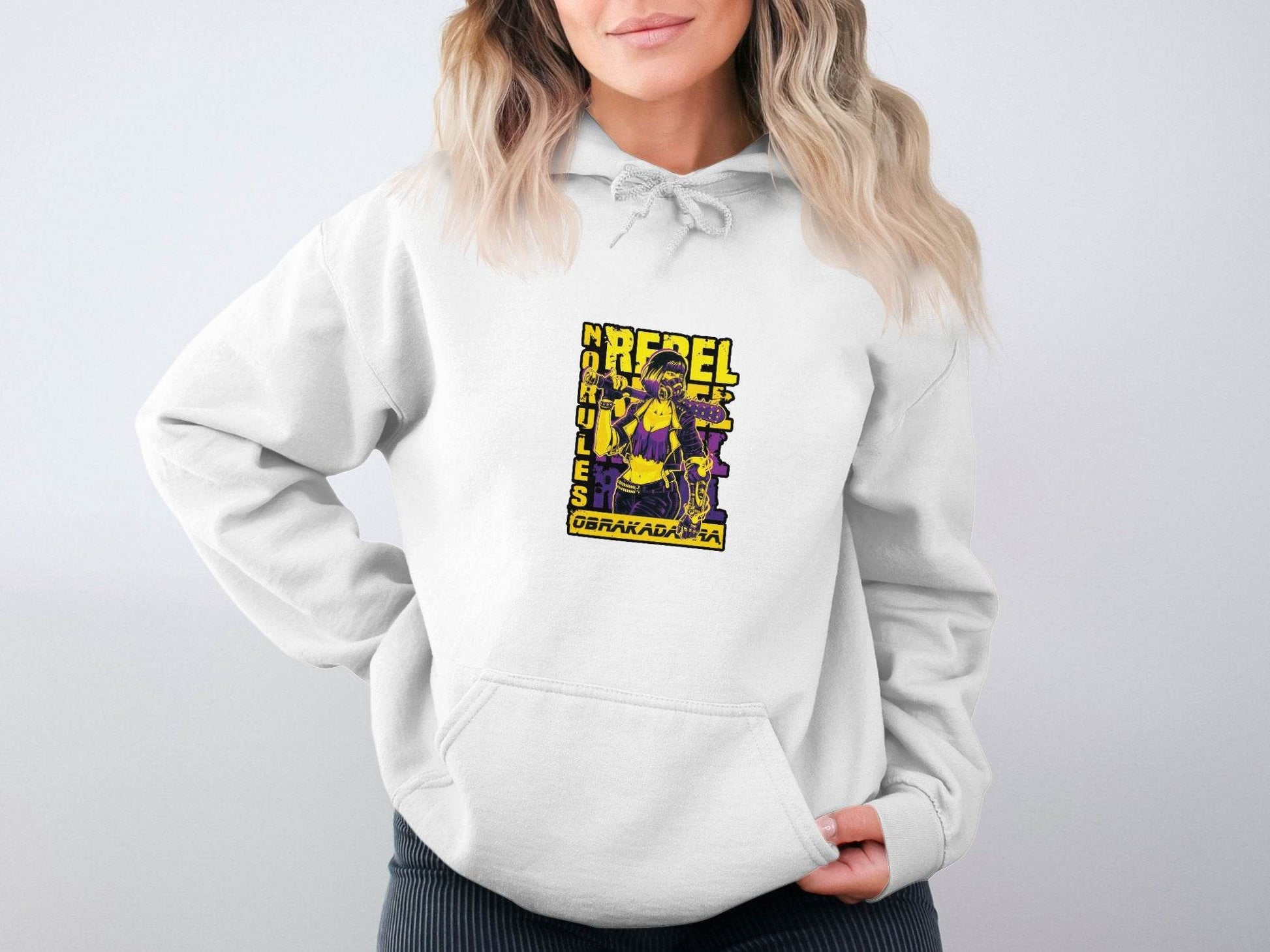 No Rules Rebel Image Graphic For Obrakada Hoodie - Design & Vybe