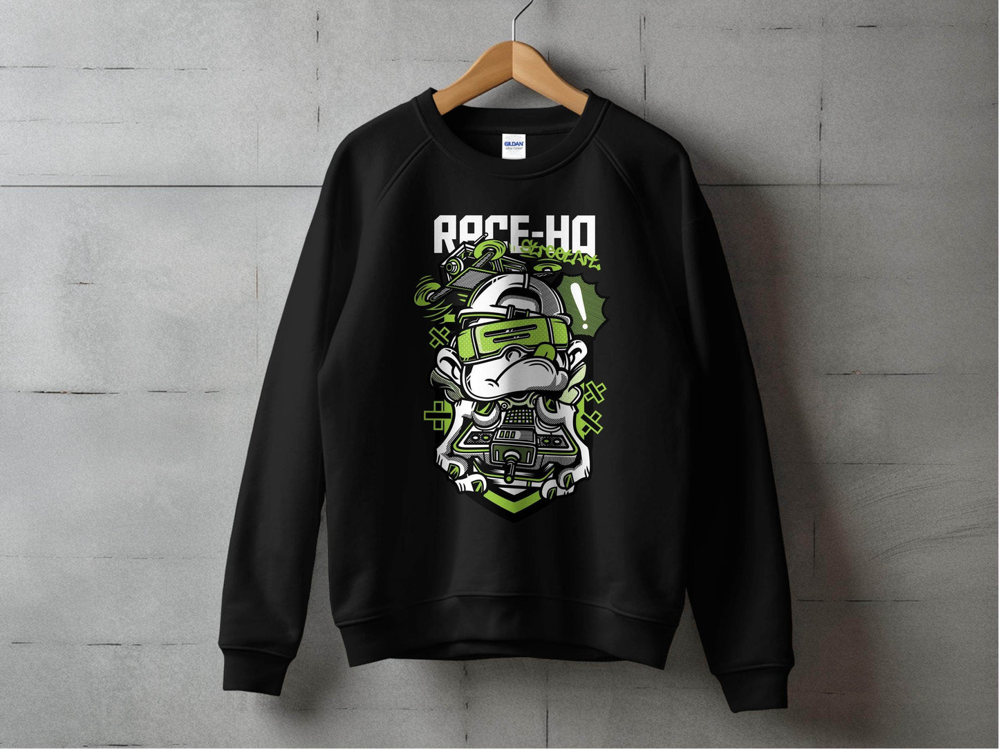 Street Art Monkey with Console Graphics Cool Sweater - Design & Vybe