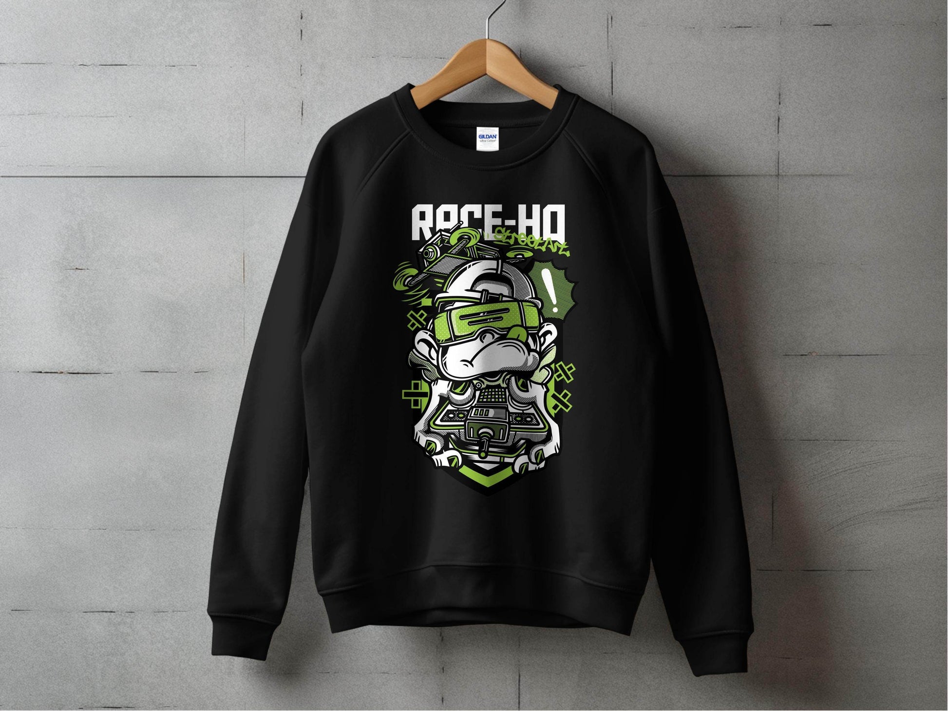 Street Art Monkey with Console Graphics Cool Sweater - Design & Vybe